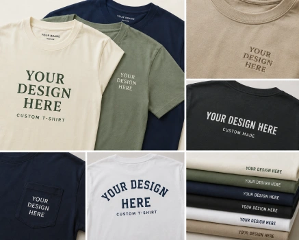 Custom folded t-shirts printing by Aaron's Designs, Texas